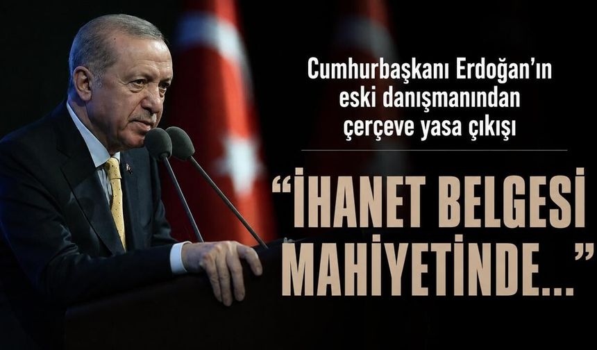 Erdoğan'ın eski danışmanından çerçeve yasa çıkışı: "İhanet belgesi mahiyetinde"