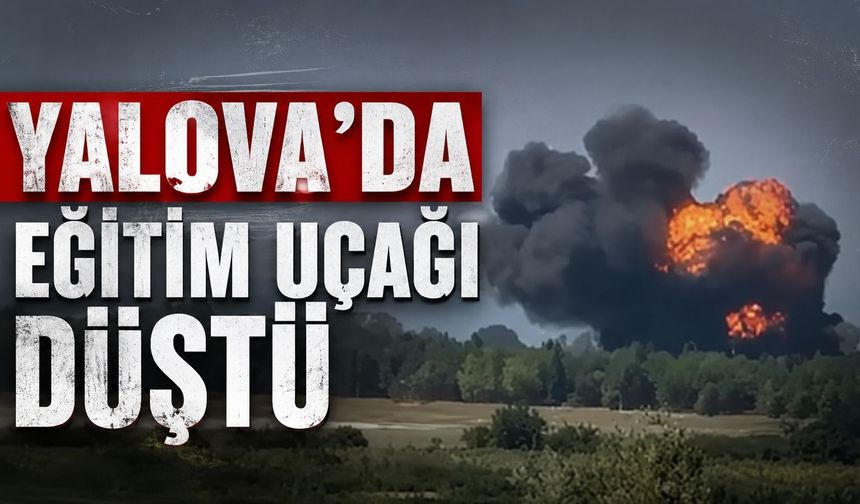 Yalova'da F-16 askeri eğitim uçağı düştü!