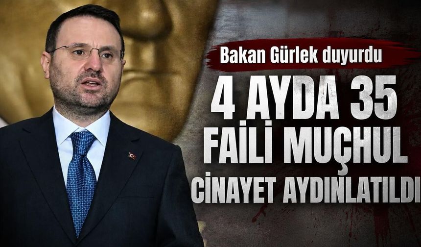 Bakan Gürlek duyurdu: 4 ayda 35 faili meçhul cinayet aydınlatıldı