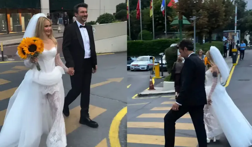 Şarkıcı Gökçe evlendi! Pantolonlu gelinliği gündem oldu