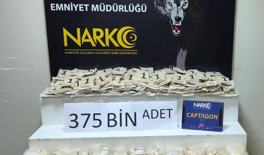 Adana’da 375 bin uyuşturucu hap ele geçirildi