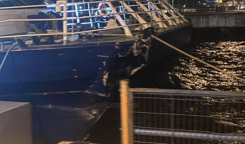 Mudanya İskelesi'nde korkutan anlar! İDO deniz otobüsü iskeleye çarptı