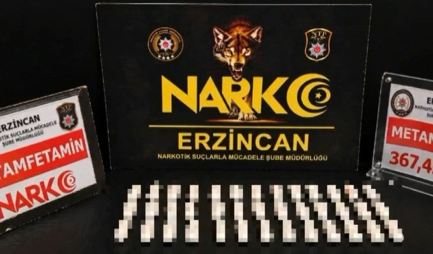 Uyuşturucuyu vücudunda taşıdı! Erzincan’da 367 gram metamfetamin ele geçirildi