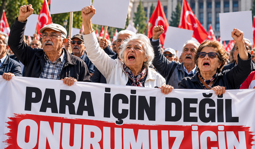Ankara’da emekliler sokağa çıktı: “Para için değil, onurumuz için”