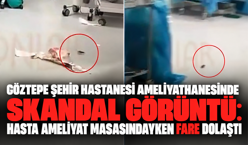 Göztepe Şehir Hastanesi ameliyathanesinde skandal görüntü: Hasta ameliyat masasındayken fare dolaştı