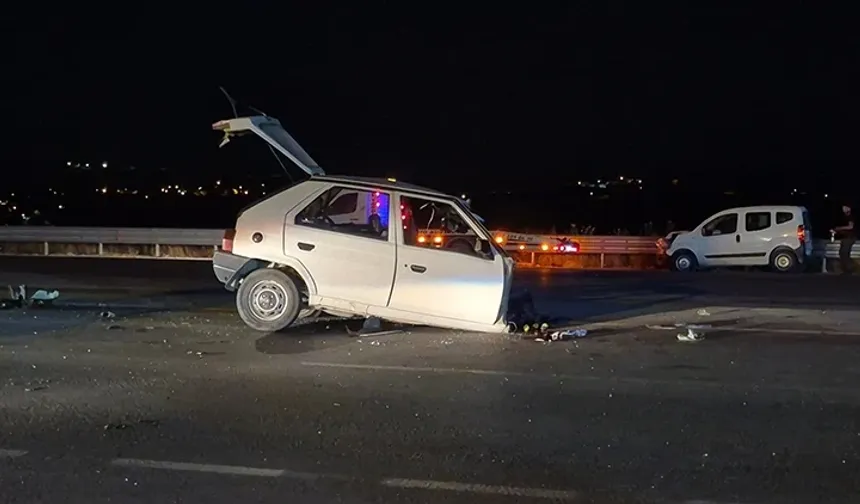 Malatya’da zincirleme kaza! Otomobil ikiye bölündü