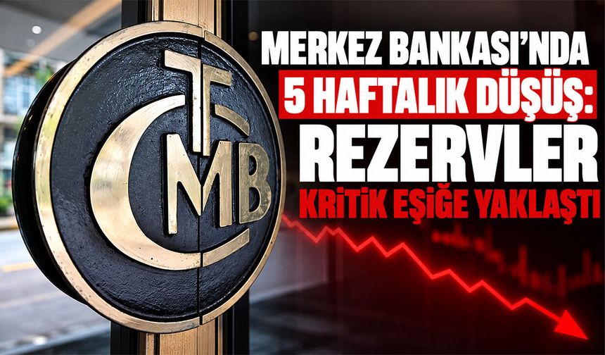 Merkez Bankası'nda 5 haftalık düşüş: Rezervler kritik eşiğe yaklaştı