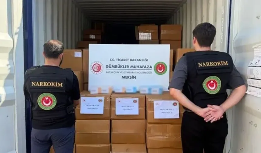 Mersin’de 1,7 ton reçetesiz ilaç ele geçirildi