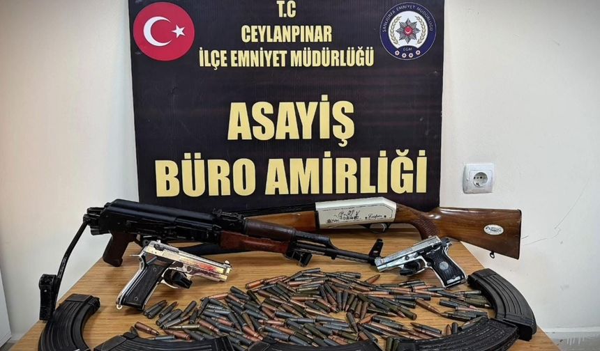 Şanlıurfa’da eş zamanlı operasyon: 57 silah ele geçirildi, 16 şüpheli gözaltında
