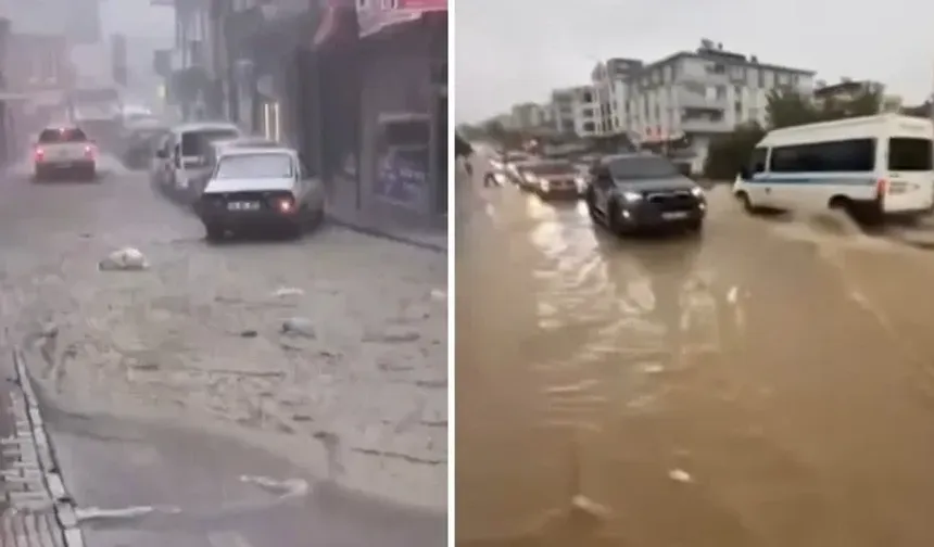 Sinop’ta sağanak hayatı felç etti! Yollar göle döndü