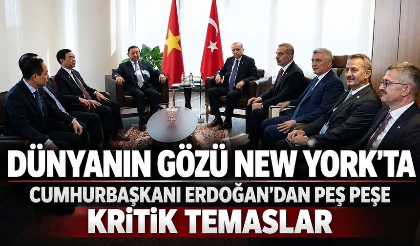 Dünyanın gözü New York’ta! Cumhurbaşkanı Erdoğan'dan Türkevi’nde kritik temaslar