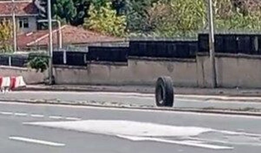 Ankara'da korku dolu anlar: Seyir halindeki EGO otobüsünün arka lastikleri koptu!