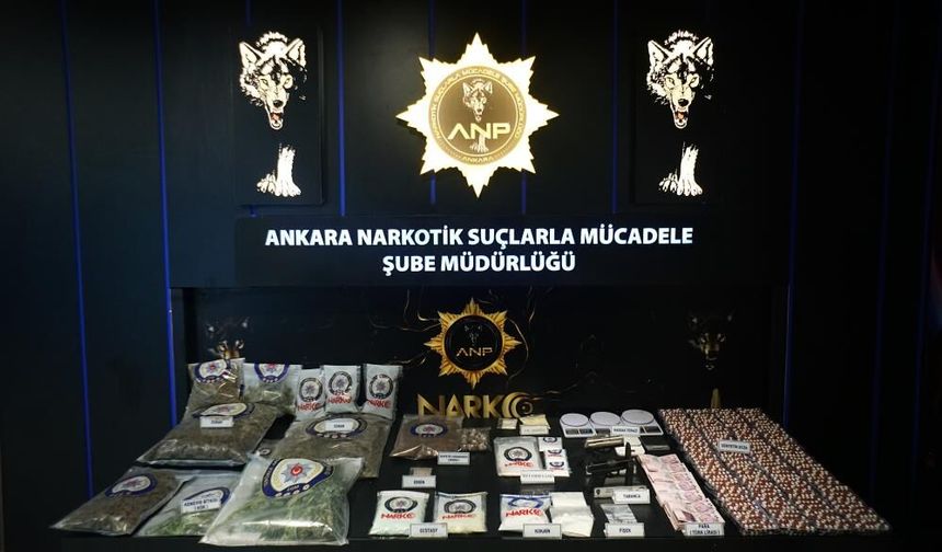 Ankara’da uyuşturucu operasyonu: 95 şüpheliden 32’si tutuklandı, binlerce hap ele geçirildi