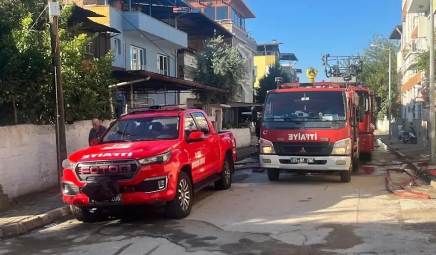 Aydın'da 86 yaşındaki adam yanan evinden son anda kurtuldu