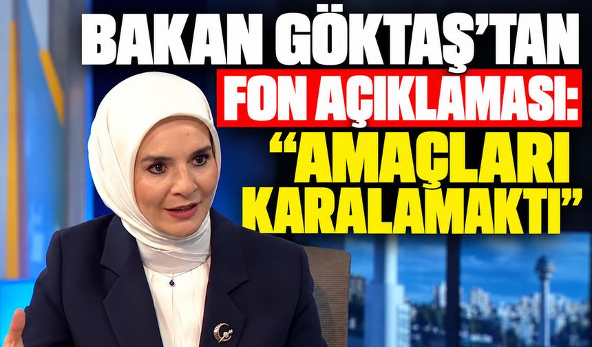 Bakan Göktaş'tan fon açıklaması: Amaçları karalamaktı
