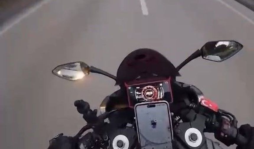 Bursa’da motosikletli ölümden döndü! Kaza anı kask kamerasında