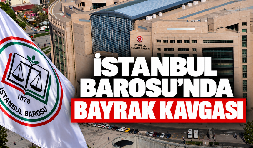 İstanbul Barosu’nda bayrak kavgası: Kaboğlu'nun grubu salonu terk etti