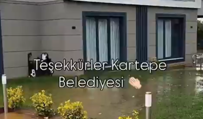 Kocaeli’de sağanak villayı bastı! Ev sahibi belediyeye sitem etti