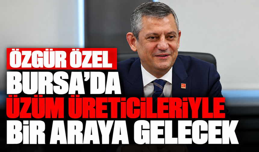 Özgür Özel Bursa'da üzüm üreticileriyle bir araya gelecek