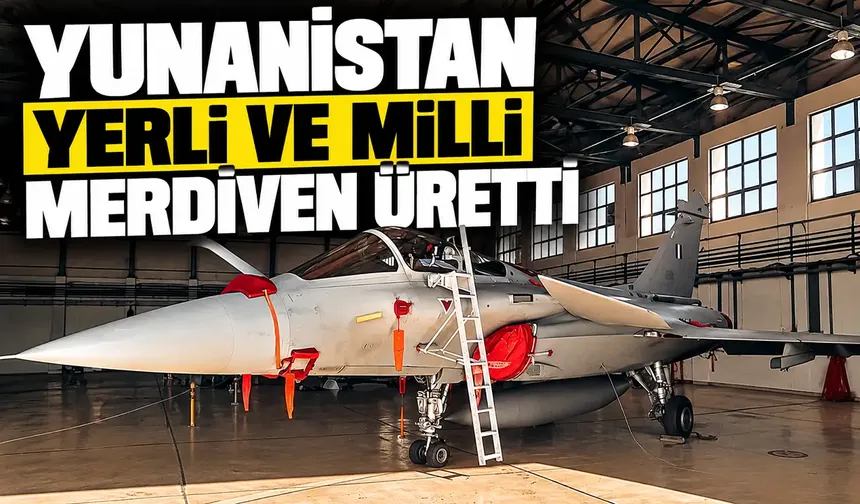 Yunanistan'dan Rafale hamlesi! Savaş uçağı için yerli ve milli merdiven üretti