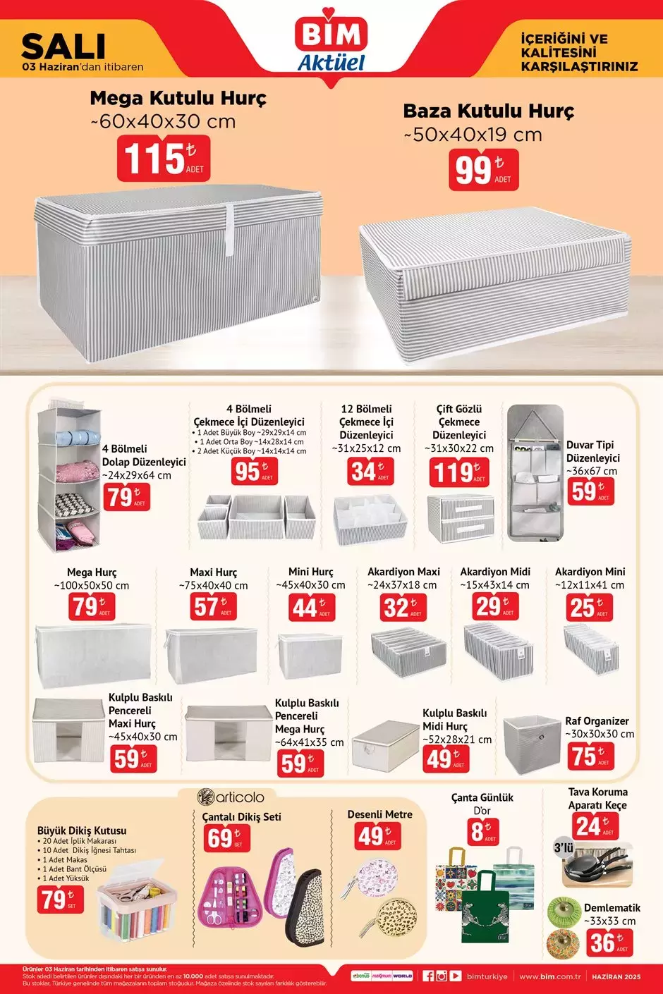 3 Haziran Salı BİM Aktüel Ürünler Kataloğu1
