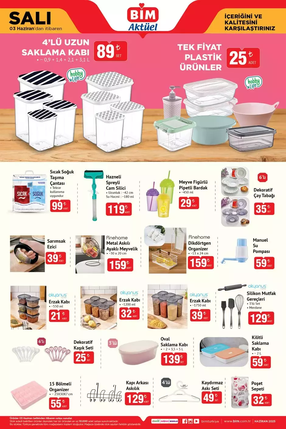 3 Haziran Salı BİM Aktüel Ürünler Kataloğu1