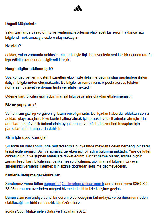 Adidasta 544 Bin Musterinin Bilgileri Calindi Sirketten Aciklama Var Iste Detaylar 17480777873562 4