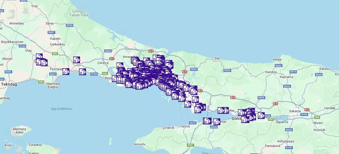 Istanhbul Radar Noktaları