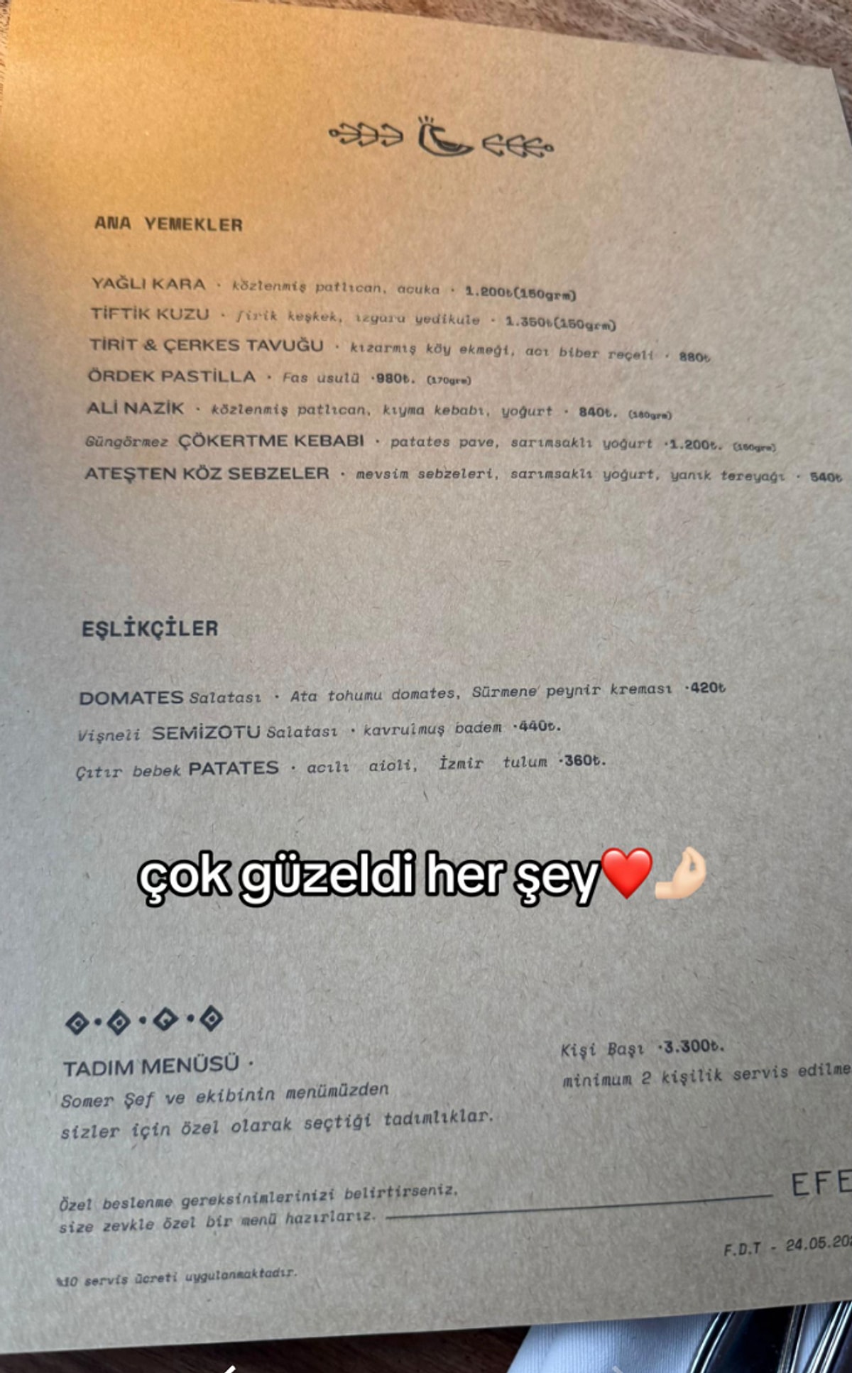 Somer Şef'in Restoran Fiyatları-2