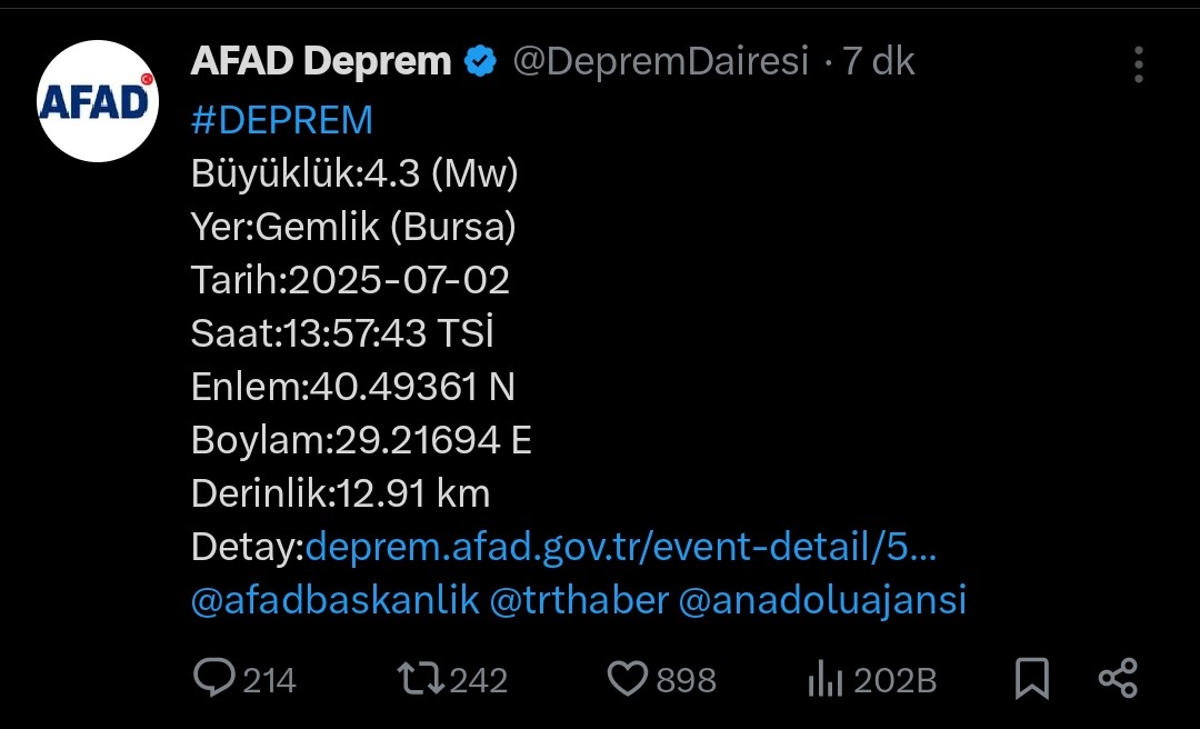 Afad Deprem 4.3