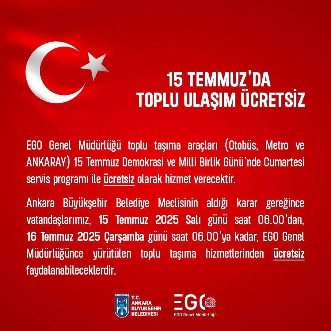 Ego 15 Temmuz Ankara