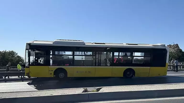 Fatih’te Akılalmaz Kaza İett Otobüsü Bariyerlerde Asılı Kaldı3