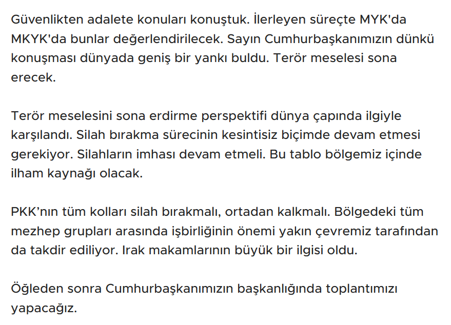 Ömer Çelik Açıklama 1