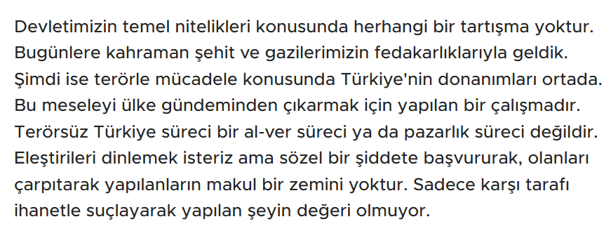 Ömer Çelik Açıklama 3