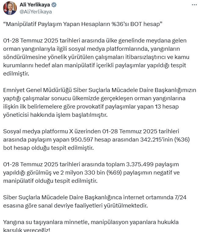 Orman Yangınları Soruşturma