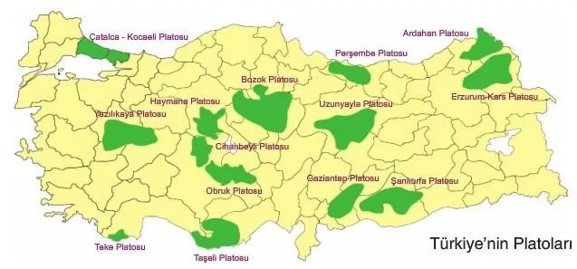 0X0 Turkiyenin Platolari Turkiyedeki Asinim Tabaka Karstik Volkanik Platolar Haritasi E1 1657114843257