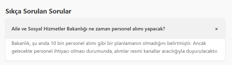 Aile Ve Sosyal Hizmetler Bakanlığı 10 Bin Personel Mi Alacak