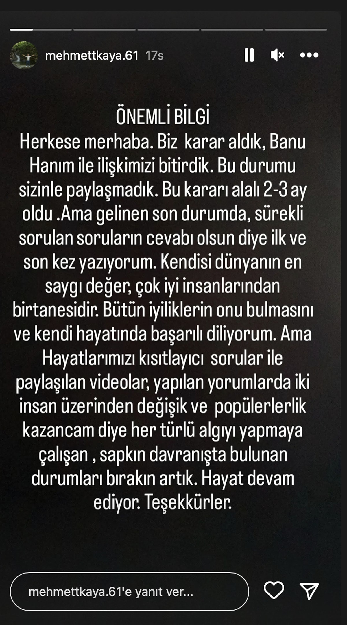 Banu Mehmet Ayrıldı
