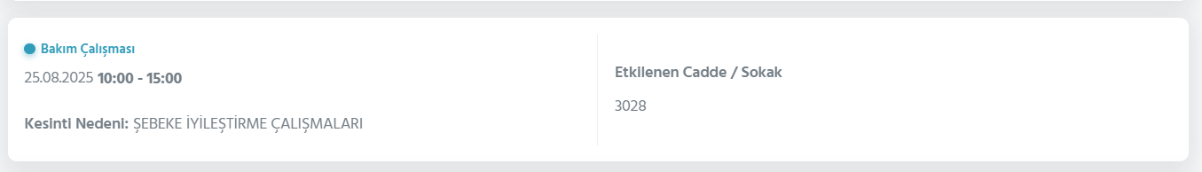 Çankaya Elektrik Kesintisi 25 Ağustos 2025