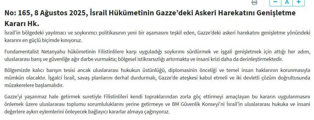 Dışişleri Açıklama