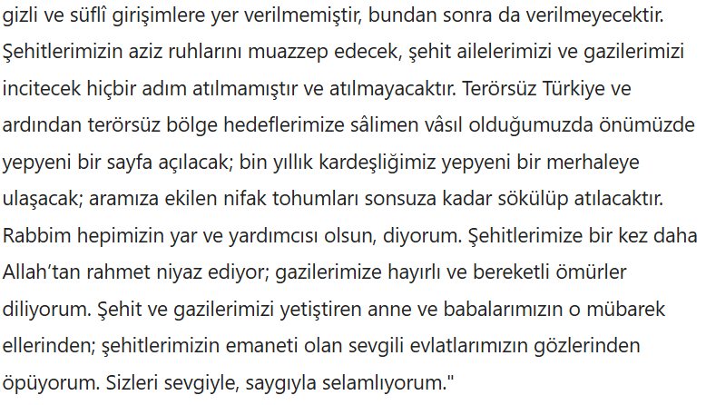 erdoğan mektup