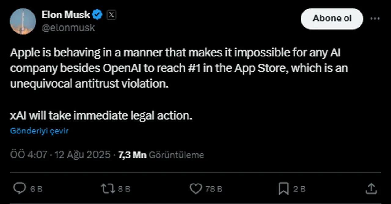 Elon Musk'tan Apple'a Dava 1