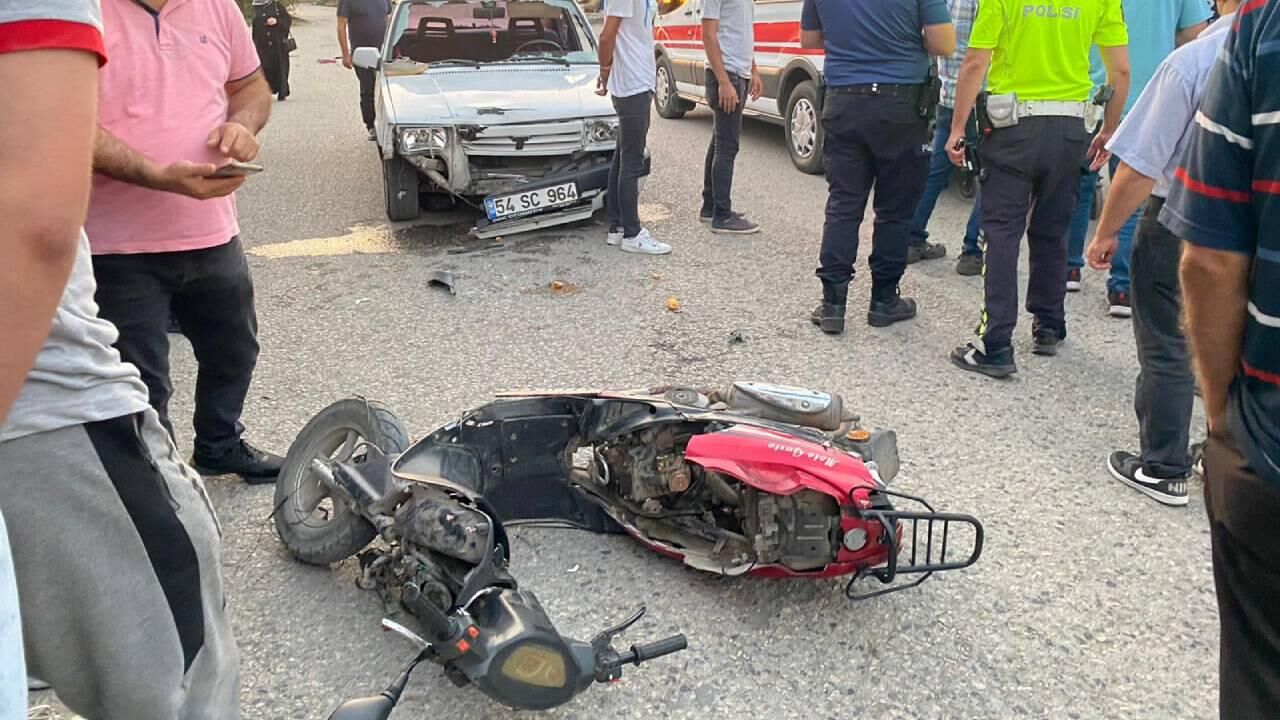 Sakarya'da motosiklet ile otomobil çarpıştı:1 ölü