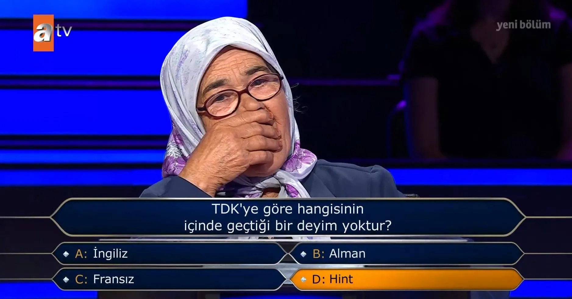 Habibe Teyze Yarışmada Şov Yaptı 1 Milyonluk Soruyu Açtırdı1
