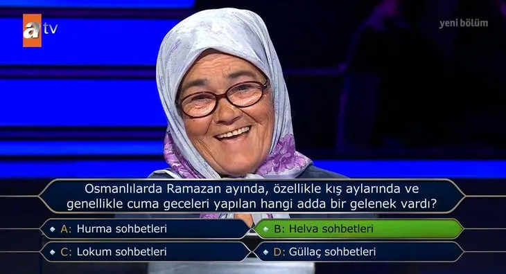 Habibe Teyze Yarışmada Şov Yaptı 1 Milyonluk Soruyu Açtırdı3