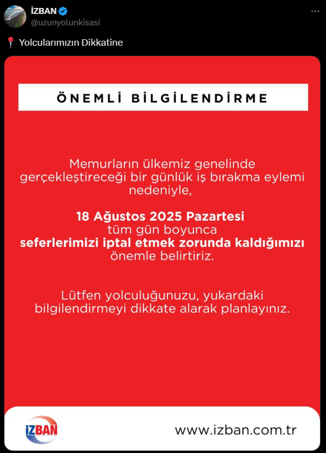 Izban Sefer Iptali Kararı Iş Bırakma Eylemi