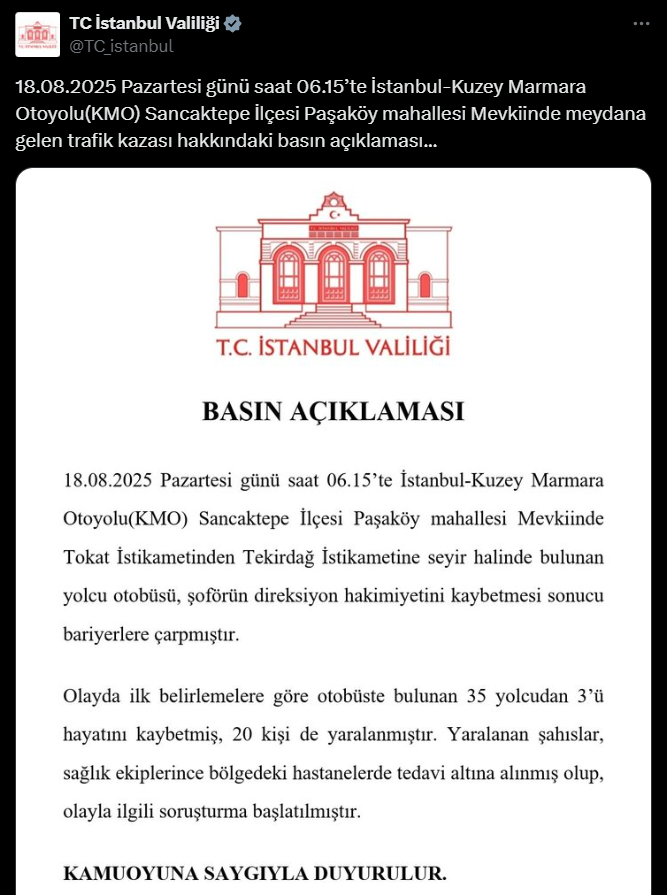 Kuzey Marmara’da Korkunç Kaza 3 Ölü, 20 Yaralı 1
