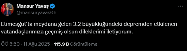 Mansur Yavaş Etimesgut Deprem