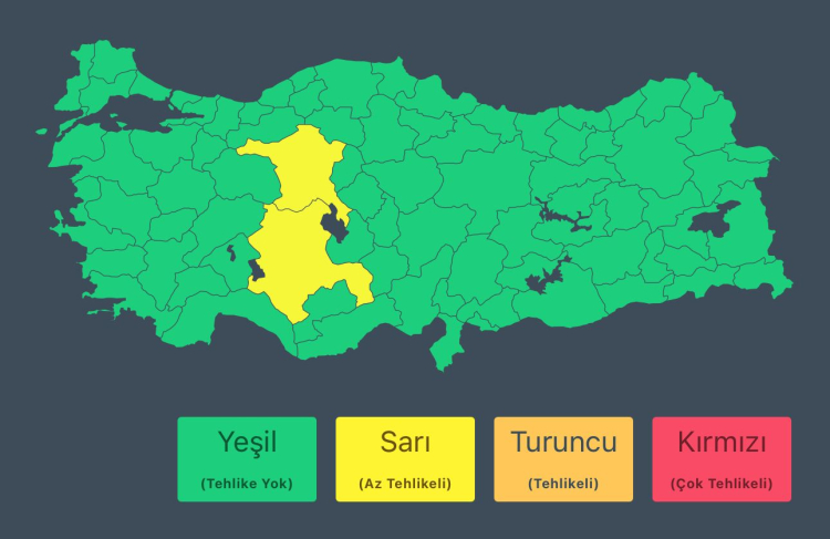Meteoroloji'den Ankara Ve Konya Için 'Kuvvetli' Sarı Kod!