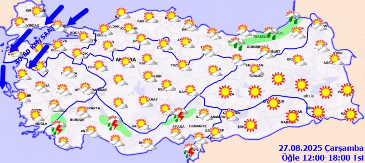 Meteoroloji’den Fırtına Ve Yağış Uyarısı! Hava Nasıl Olacak